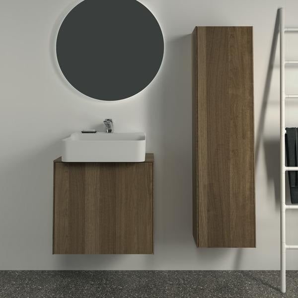IDEAL STANDARD Halbhochschrank Conca, 1 Tür, Eiche geflammt, 370x250x1400 mm, Anschlag links/rechts