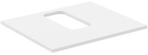 IDEAL STANDARD i.life B Waschtischplatte 602x507x18 mm Quarzgrau matt – mittiger Ausschnitt
