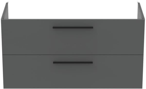 Ideal Standard i.life B Möbelwaschtischunterschrank 1200 mm, 2 Auszüge, Weiß matt, Siphon links