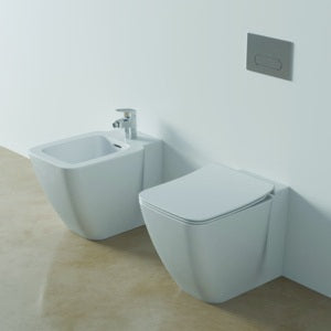 Ideal Standard Ceraplan Bidetarmatur mit Ablaufgarnitur, 94 mm Ausladung, Chrom