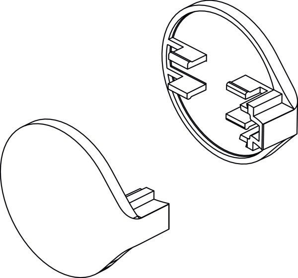 Ideal Standard IS Griffkappe Active Alfiere Chrom – Verchromte Ersatz-Griffkappe