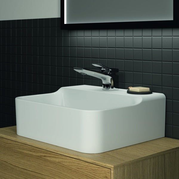 Ideal Standard Handwaschbecken Conca 400x350x145mm, 1 Hahnloch, ohne Überlauf, Weiß