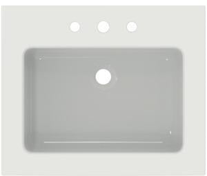 Ideal Standard Möbelwaschtisch Extra 610x510x150 mm Weiß mit 3 Hahnlöchern und Überlauf