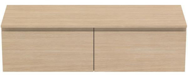 Ideal Standard Finesse Waschtischunterschrank 1402 mm mit 2 Softclose-Auszügen in Greige matt