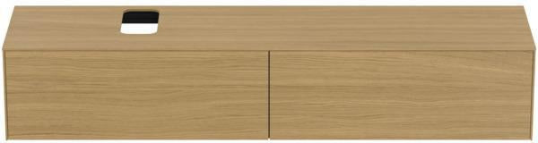 Ideal Standard Conca Waschtischunterschrank 1987 mm weiß mit 2 Auszügen und Ausschnitt