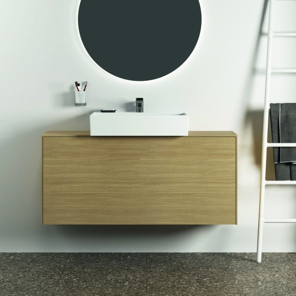 Ideal Standard Zahnputzbecher Conca Cube eckig Brushed Gold – Wandhängend, Glas, Messing