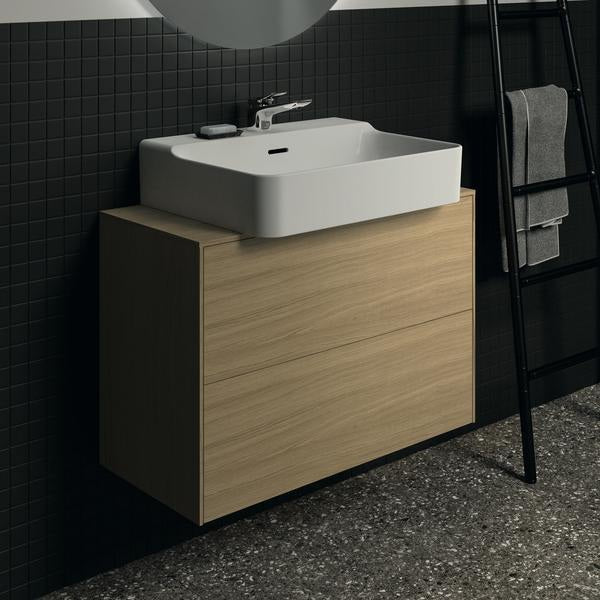 Ideal Standard Conca Waschtischunterschrank Eiche hell 802 mm – 2 Auszüge, Push-Open, wandhängend