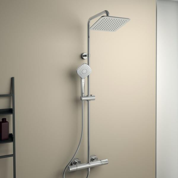 IDEAL STANDARD Ceratherm T100 Duschsystem mit Thermostat, Chrom, 1750 mm Brauseschlauch