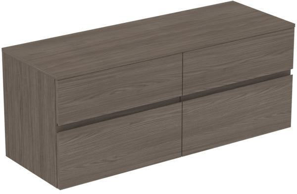 IDEAL STANDARD Finesse Waschtischunterschrank 1402 mm, 4 Auszüge, Greige matt