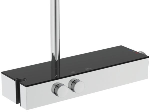 IDEAL STANDARD Duschsystem Ceratherm Solos mit Brausethermostat & Kopfbrause, Chrom