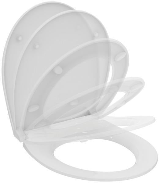 Ideal Standard WC-Sitz Tirso Sandwich Softclose Weiß, abnehmbar, Montage von oben