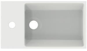 Ideal Standard Handwaschbecken Extra 450x250x150mm, 1 Hahnloch links, mit Überlauf, Weiß