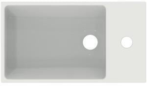 Ideal Standard Handwaschbecken Extra 450x250x150mm, 1 Hahnloch rechts, mit Überlauf, geschliffen, Weiß