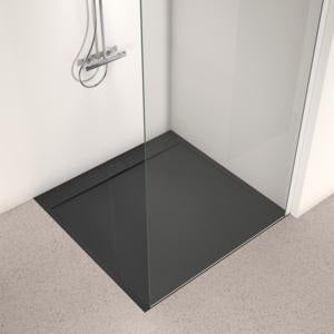 Ideal Standard Quadrat-Brausewanne Ultra Flat S i.life 1200x1200x30 mm Carraraweiß – Mineralguss mit Rutschhemmung
