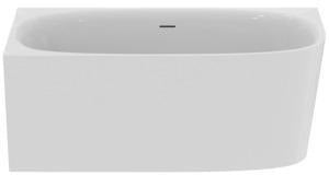 Ideal Standard D-Form-Badewanne Dea 1500x750x610 mm Weiß für Wandanbindung links mit Ablauf