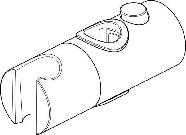 Ideal Standard Brauseschieber S/M/L/XL 20,5 mm Chrom – verstellbarer Brausehalter für Gleitschienen