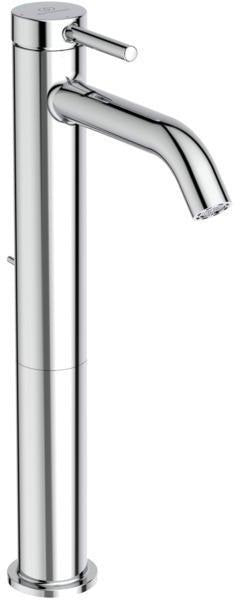 Ideal Standard Ceraline Nuovo Waschtischarmatur 135 mm mit Ablaufgarnitur und BlueStart, Chrom