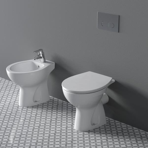 Ideal Standard WC-Sitz Eurovit in Weiß – Duroplast mit Deckel und Edelstahl-Scharnieren