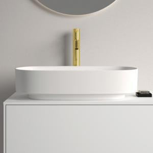 Ideal Standard Linda-X Aufsatzwaschtisch 550x380mm Weiß ohne Hahnloch mit Überlauf