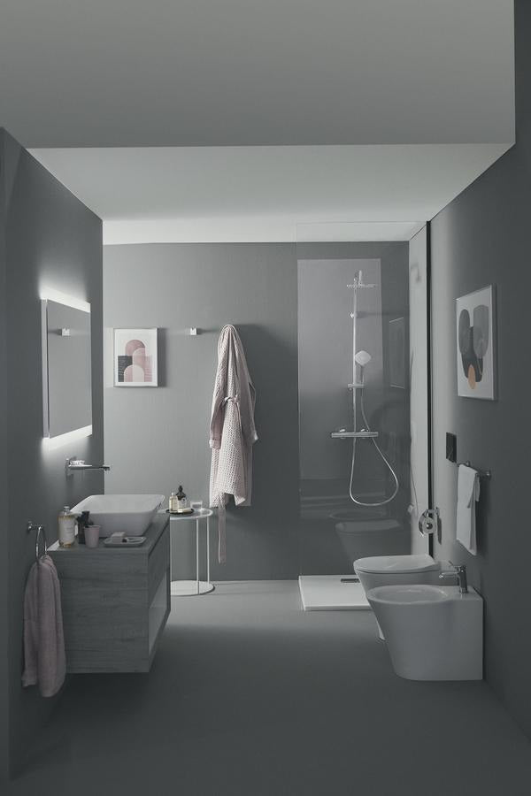 Ideal Standard Edge Bidetarmatur Chrom 115 mm mit Ablaufgarnitur und Keramikkartusche