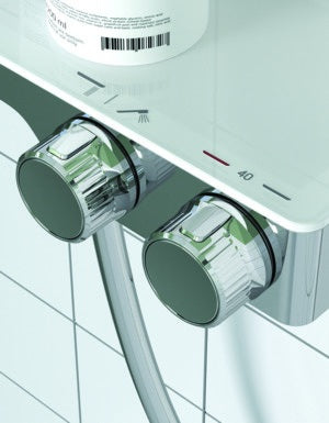 Ideal Standard Badethermostat AP Ceratherm S200 mit Ablage Chrom – Thermostatisch, Zweigriffig, Wandmontage