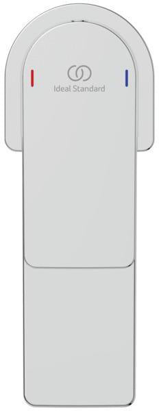 Ideal Standard Edge Waschtischarmatur Chrom 90 mm mit Ablaufgarnitur und Heißwasser-Sparfunktion