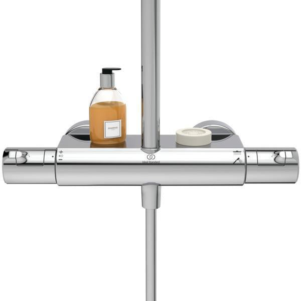 Ideal Standard Duschsystem Ceratherm T50 mit Brausethermostat und 1500 mm Schlauch in Chrom