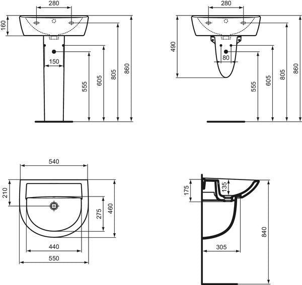 Ideal Standard IS Easyfix+ i.life B/S Befestigungssatz – Serienübergreifende Montagelösung