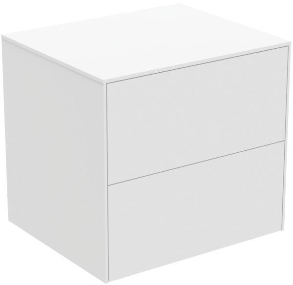 Ideal Standard Conca Waschtischunterschrank 602 mm, 2 Auszüge, Walnuss Dunkel, Push-Open