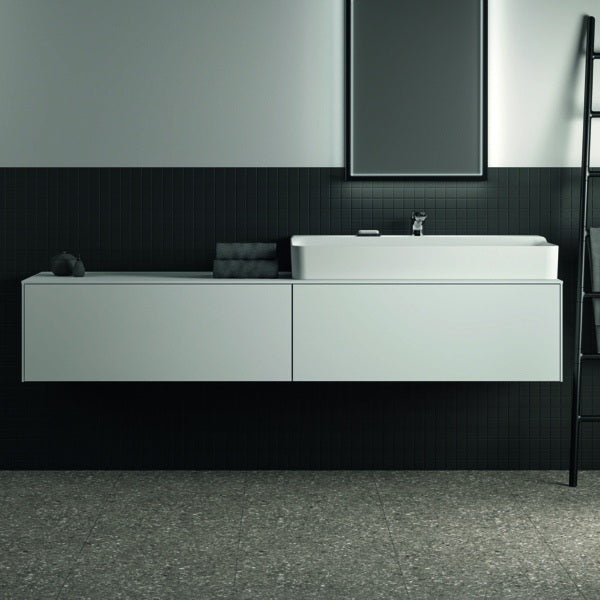 Ideal Standard Conca Aufsatzwaschtisch 1000x450 mm, 1 Hahnloch, ohne Überlauf, Weiß