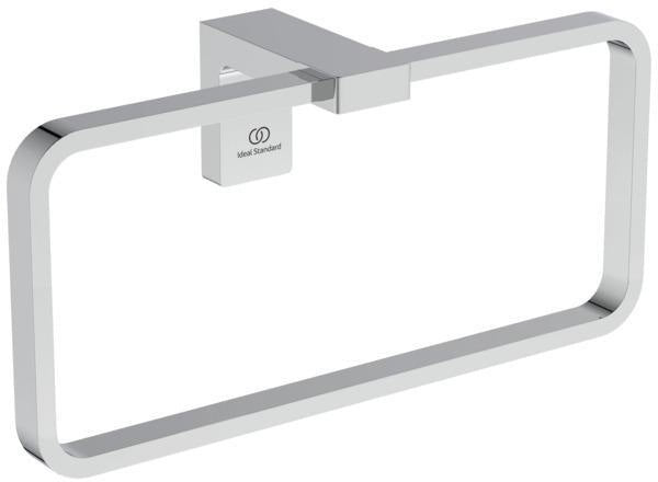 Ideal Standard Handtuchring Conca Cube eckig Brushed Gold – Messing, verdeckte Befestigung