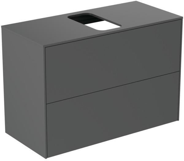 Ideal Standard Conca Waschtischunterschrank Eiche hell 802 mm – 2 Auszüge, Push-Open, wandhängend