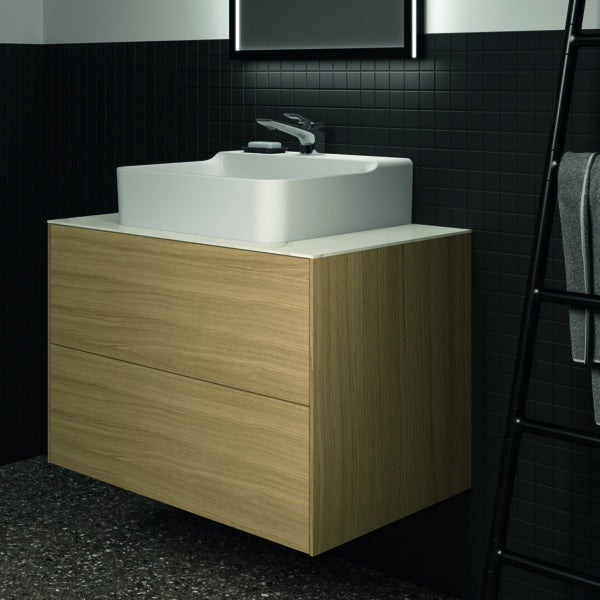 IDEAL STANDARD Conca Waschtischunterschrank 800 mm, 2 Auszüge, Walnuss Dunkel, wandhängend