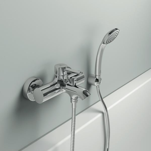 IDEAL STANDARD Ceraline Badearmatur Aufputz Chrom mit Umstelleinheit und Wassersparposition