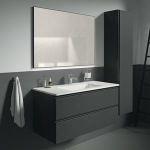 IDEAL STANDARD IOM Cube Lotionspender Chrom – Wandmontage, verdeckte Befestigung, Glasflakon