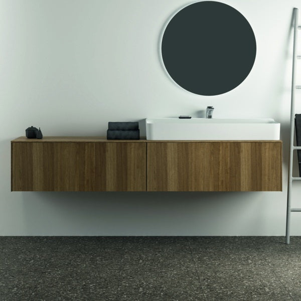 Ideal Standard Conca Waschtischunterschrank 1987 mm weiß mit 2 Auszügen und Ausschnitt