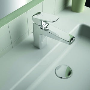 Ideal Standard Ceraplan H90 Waschtischarmatur mit Ablaufgarnitur 124 mm BlueStart Chrom