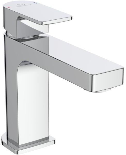 Ideal Standard Edge Waschtischarmatur Slim Chrom 5 l/min mit Ablaufgarnitur 120 mm Ausladung