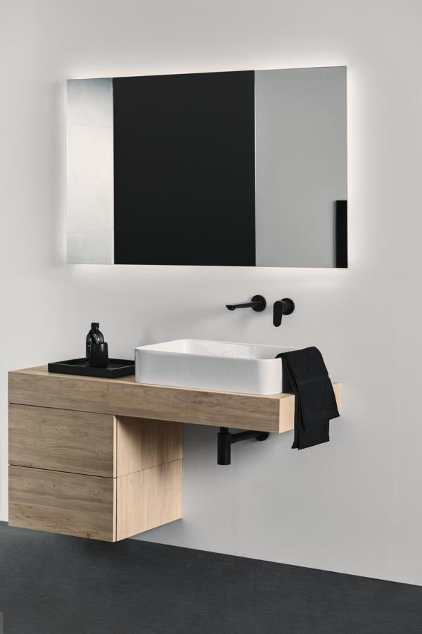 Ideal Standard Cerafine O Wand-Waschtischarmatur 224 mm Silk Black – Einhandhebelmischer