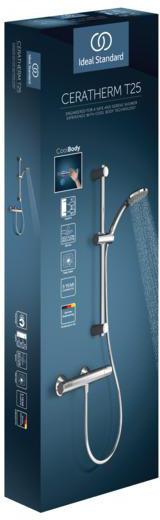 IDEAL STANDARD Ceratherm T25 Brausethermostat-Set mit Brausestange 600 mm Chrom