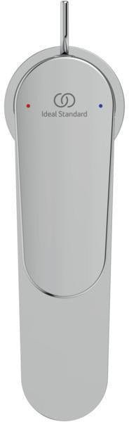 Ideal Standard Cerafine O Waschtischarmatur Chrom 114 mm mit Ablaufgarnitur und Heißwasser-Sparfunktion