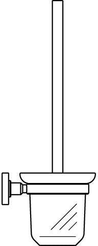 Ideal Standard IOM Bürstengarnitur aus Glas wandhängend in Chrom – mattglasierter Einsatz, verdeckte Befestigung