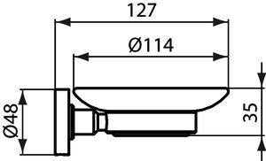 Ideal Standard IOM Seifenschale aus satiniertem Glas mit verchromter Wandhalterung