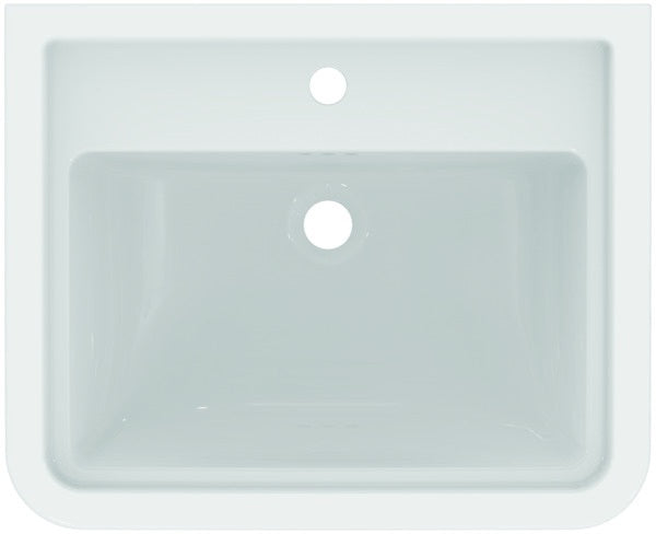 Ideal Standard Waschtisch Calla 615x500x175mm Weiß mit 1 Hahnloch und Überlauf