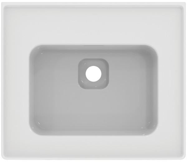 Ideal Standard Möbelwaschtisch Strada II 540x460mm Weiß ohne Hahnloch mit Überlauf