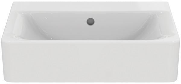 Ideal Standard Waschtisch Connect Cube, ohne Hahnloch, mit Überlauf, 550x460x175 mm, Weiß