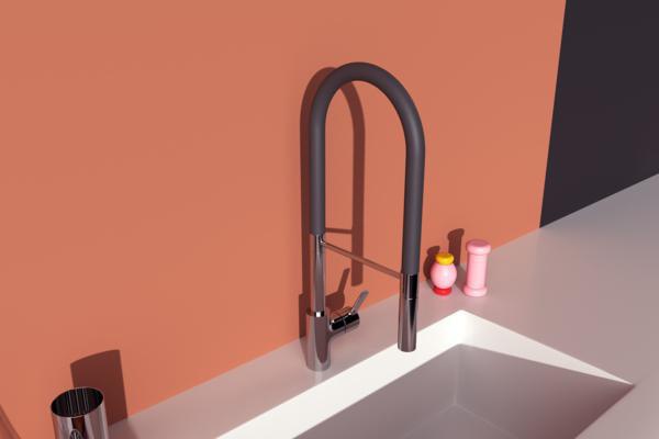 IDEAL STANDARD Gusto Küchenarmatur Semi-Pro 2F-Brause 225mm Silver Storm