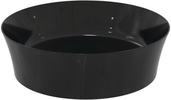 Ideal Standard Ipalyss Aufsatzwaschbecken 400x400mm Schwarz ohne Hahnloch ohne Überlauf