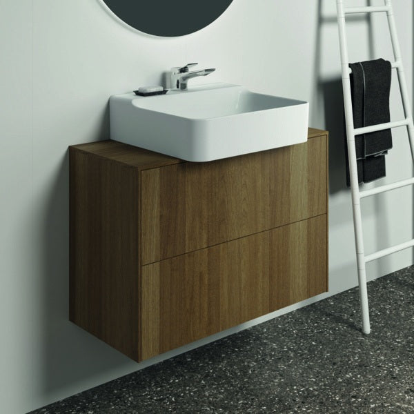 Ideal Standard Conca Waschtischunterschrank Eiche hell 802 mm – 2 Auszüge, Push-Open, wandhängend