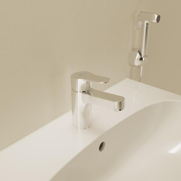 Ideal Standard Cerabase Waschtischarmatur Chrom 106 mm mit Push-Open-Ablaufventil